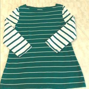 Merona Stripe 3/4 Sleeve Tee